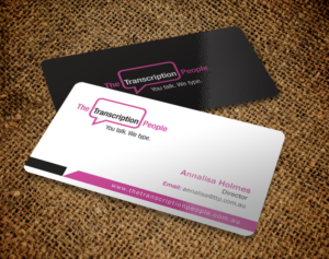 Business Card Design by Brand aid for The Transcription People Pty Ltd | Design: #9795245