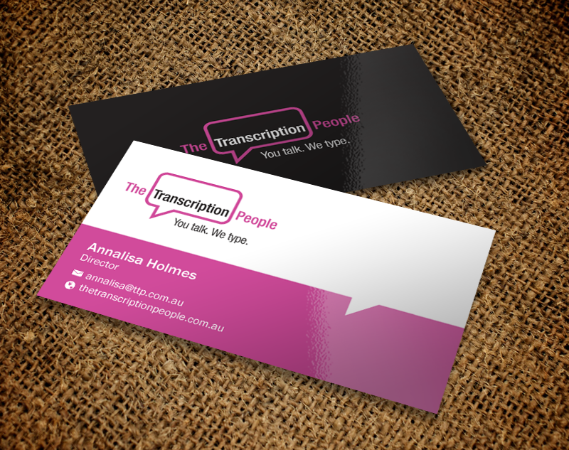 Business Card Design by Brand aid for The Transcription People Pty Ltd | Design #9795246