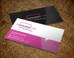 Business Card Design by Brand aid for The Transcription People Pty Ltd | Design: #9795246