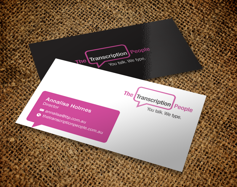 Business Card Design by Brand aid for The Transcription People Pty Ltd | Design #9795251