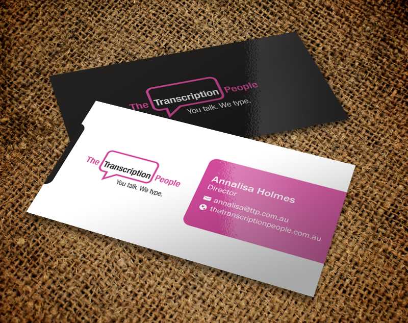 Business Card Design by Brand aid for The Transcription People Pty Ltd | Design #9795254