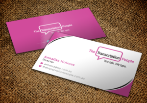 Visitenkarten-Design von chandrayaan.creative für The Transcription People Pty Ltd | Design #9792166