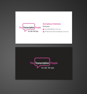 Business Card Design by chandrayaan.creative for The Transcription People Pty Ltd | Design: #9792173
