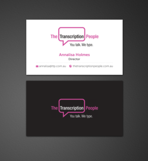 Business Card Design by chandrayaan.creative for The Transcription People Pty Ltd | Design: #9792174