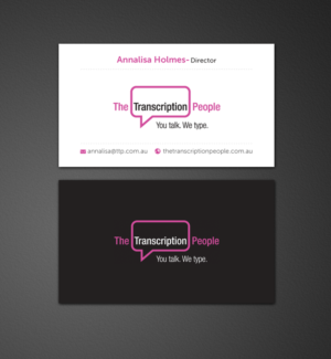 Business Card Design by chandrayaan.creative for The Transcription People Pty Ltd | Design: #9792175