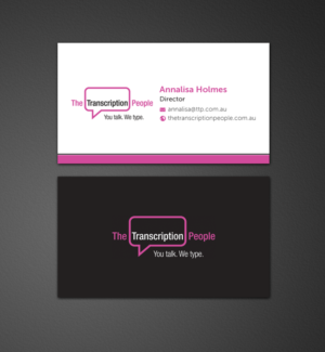 Business Card Design by chandrayaan.creative for The Transcription People Pty Ltd | Design: #9792179