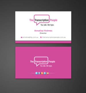 Business Card Design by chandrayaan.creative for The Transcription People Pty Ltd | Design: #9792180