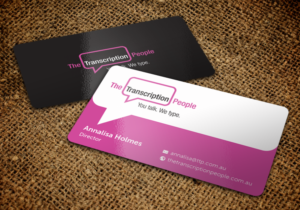 Business Card Design by chandrayaan.creative for The Transcription People Pty Ltd | Design: #9792182