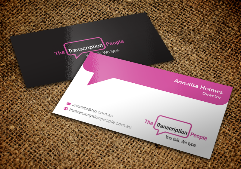 Visitenkarten-Design von chandrayaan.creative für The Transcription People Pty Ltd | Design #9792183