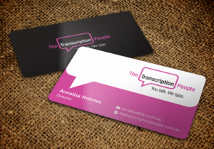 Business Card Design by chandrayaan.creative for The Transcription People Pty Ltd | Design: #9792185
