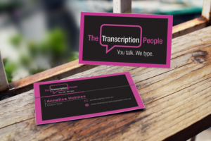 Design de Carte de Visite par isabel.paoli pour The Transcription People Pty Ltd | Design : #9784408