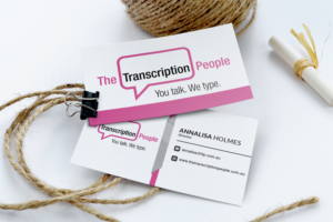 Design de Carte de Visite par isabel.paoli pour The Transcription People Pty Ltd | Design : #9784409