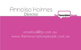 Business Card Design by Dady Drain for The Transcription People Pty Ltd | Design #9785738