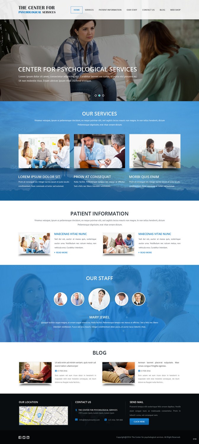 Wordpress Design by pb for The Center for Psychological Services | Design #9906435
