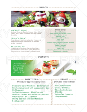 catering menu design
