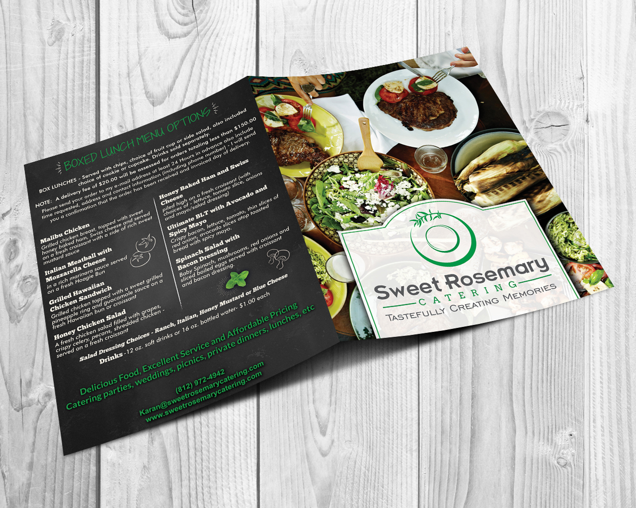 Menu Design by Tomi and Edó for Sweet Rosemary Catering | Design #9886732