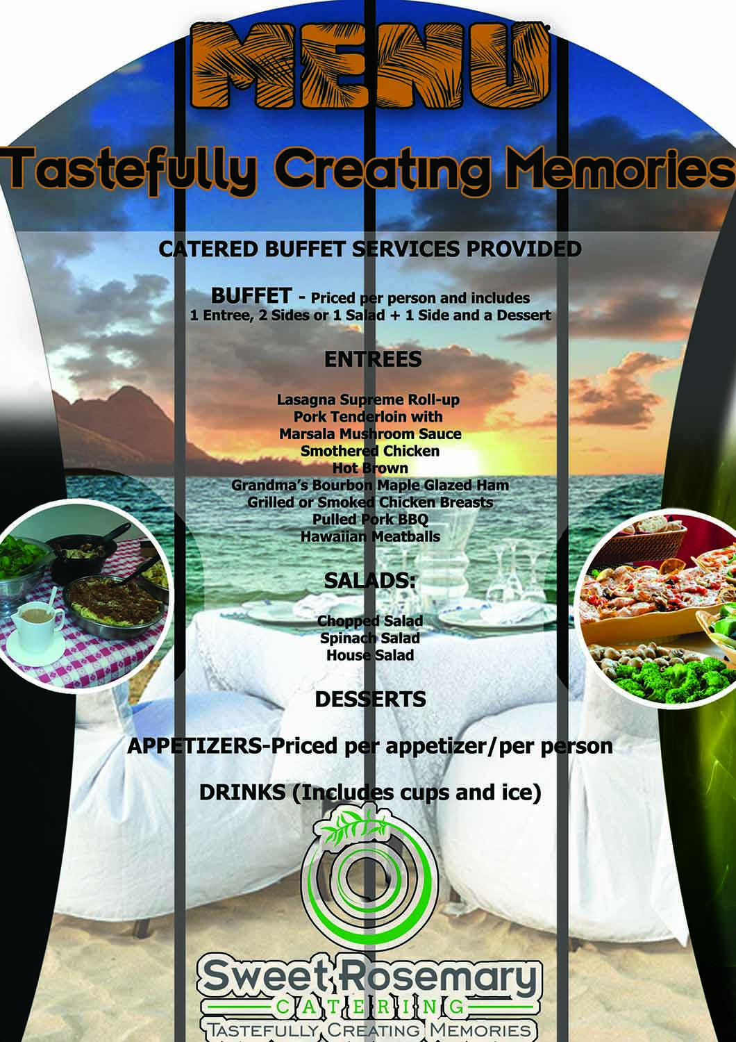 Menu Design by VladimirM85 for Sweet Rosemary Catering | Design #9850477