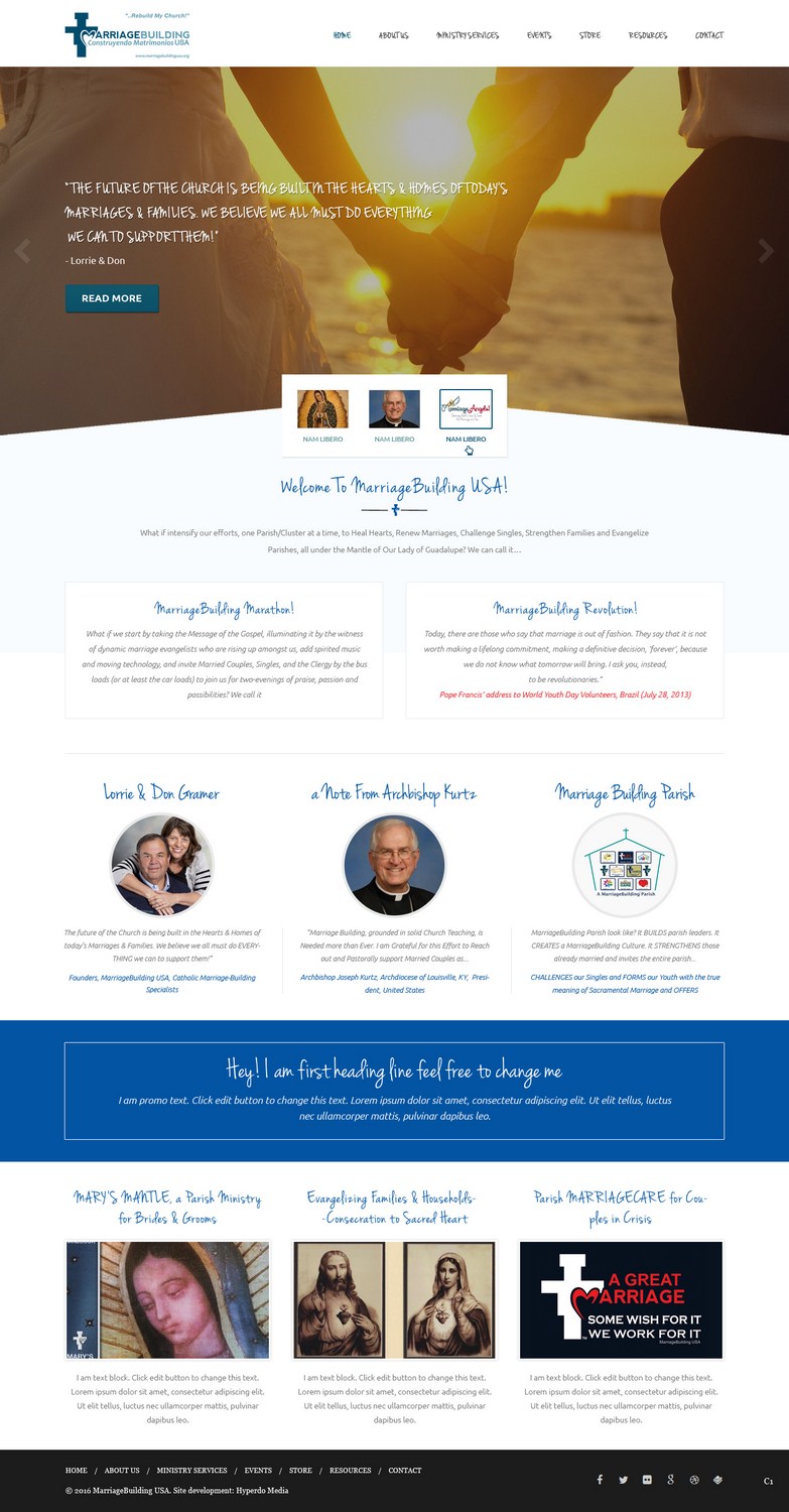 Web Design by pb for MarriageBuilding USA | Design #9800973