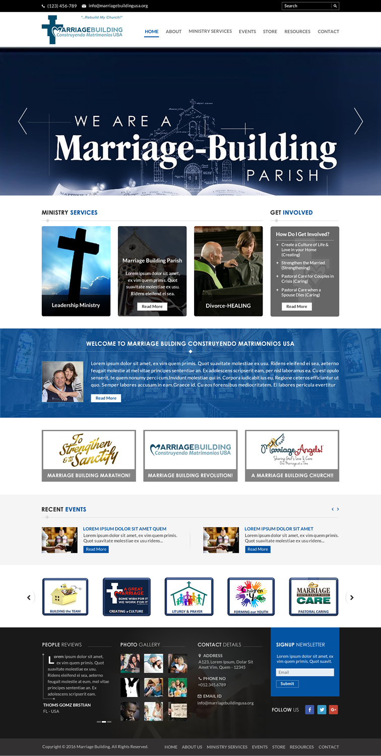 Web Design by Sbss for MarriageBuilding USA | Design #9794355