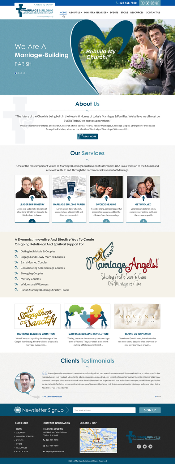 Web Design by Sbss for MarriageBuilding USA | Design: #9794358
