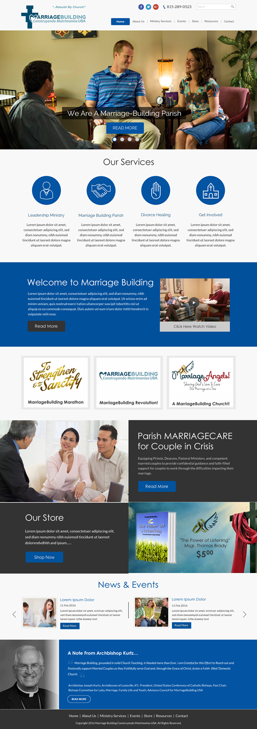 Web Design by Sbss for MarriageBuilding USA | Design #9794365