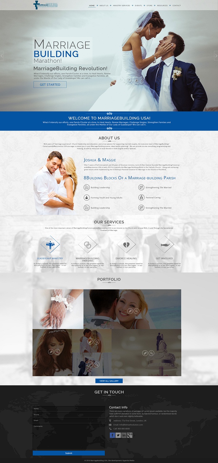Web Design by thelogoteam2010 for MarriageBuilding USA | Design #9797295