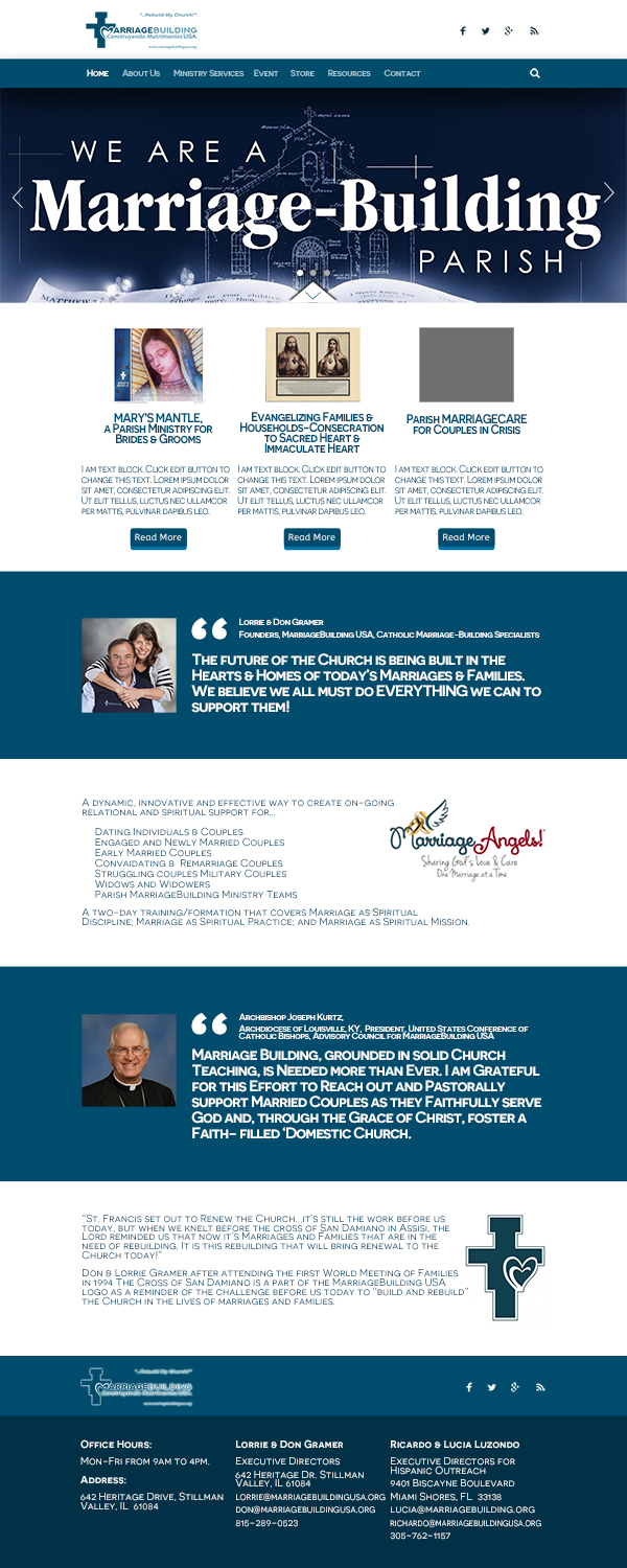 Web Design by Gabriel CHL for MarriageBuilding USA | Design #9799753