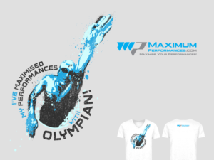 Motivational T-shirt design for a swim camp with Olympian