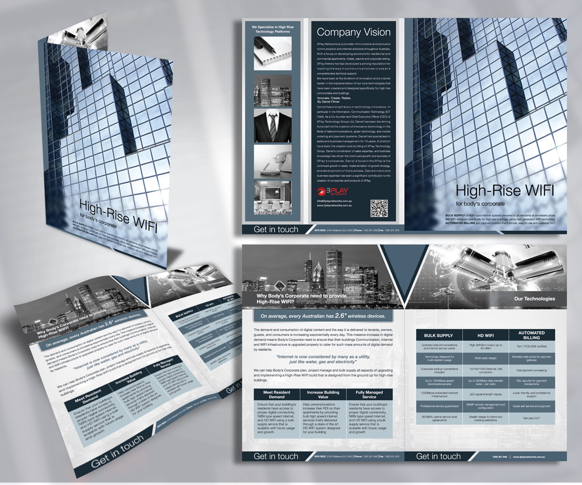 Diseño de Flyer por M.Shahnawaz Siddiqui para 3Play Networks Pty Ltd | Diseño #2164554