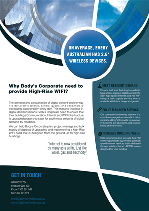 Flyer Design by Bogi for 3Play Networks Pty Ltd | Design #2167173