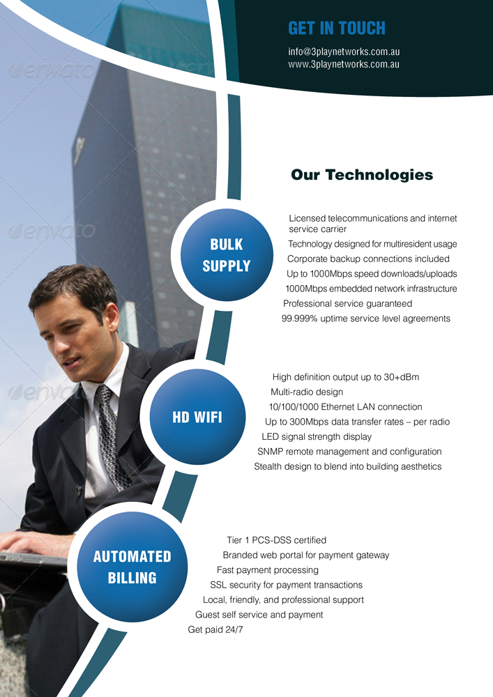 Flyer-Design von Bogi für 3Play Networks Pty Ltd | Design #2167178