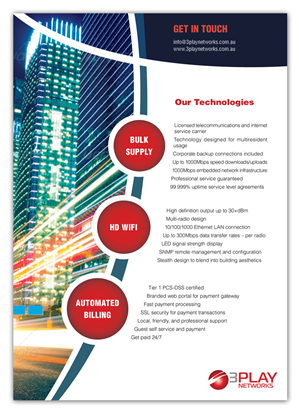 Flyer-Design von Bogi für 3Play Networks Pty Ltd | Design: #2169257