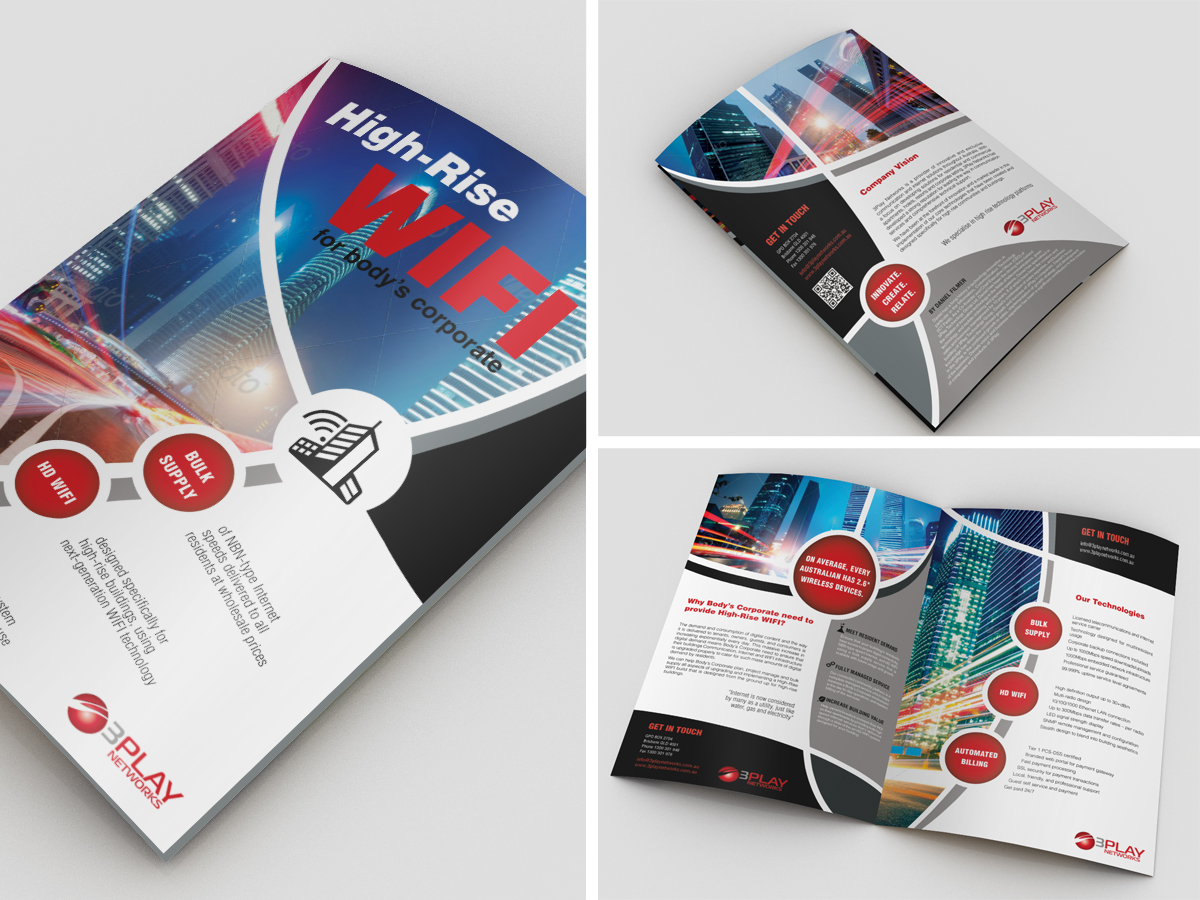 Flyer Design by Bogi for 3Play Networks Pty Ltd | Design #2193592