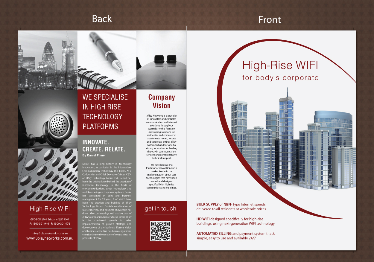 Design de Flyer par meet007 pour 3Play Networks Pty Ltd | Design #2152315