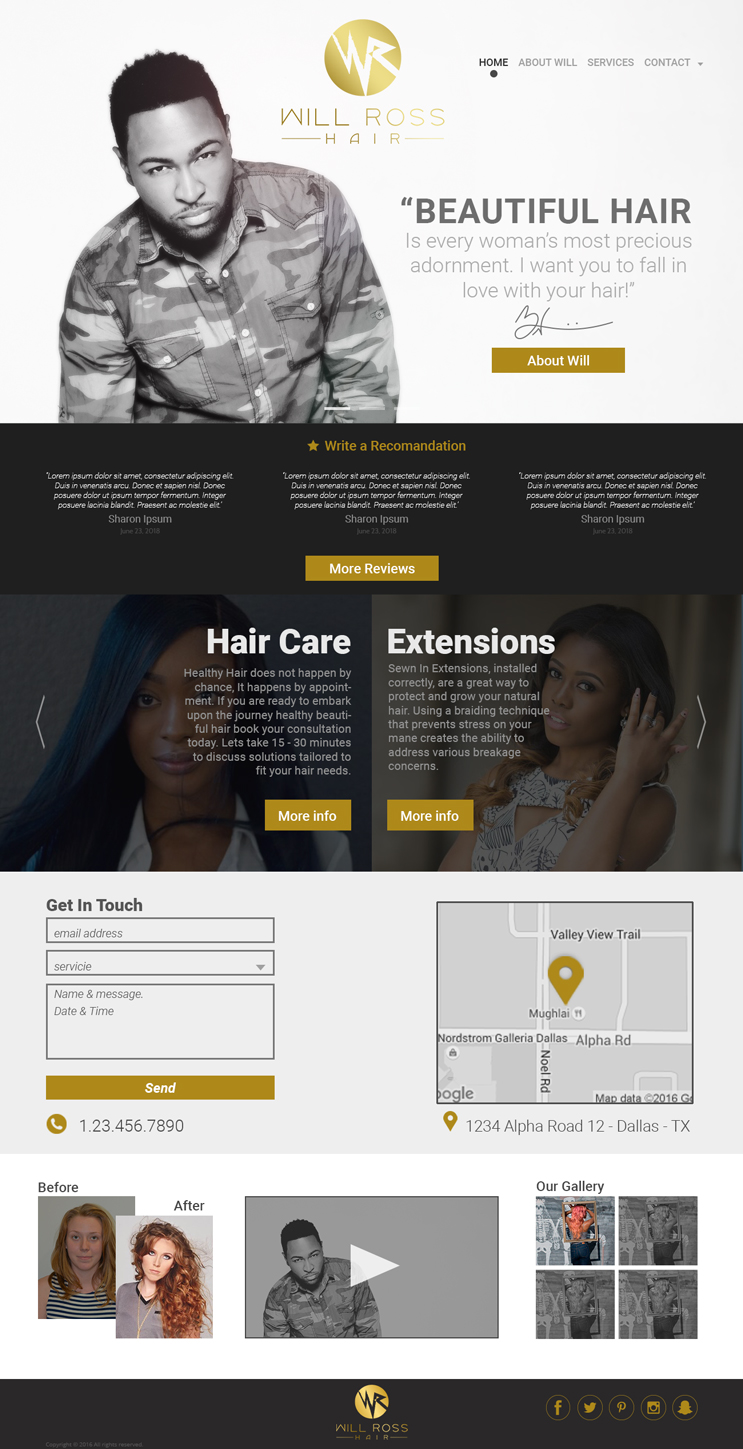 Web Design by lionx for Stylist Will Ross | Design #11953678