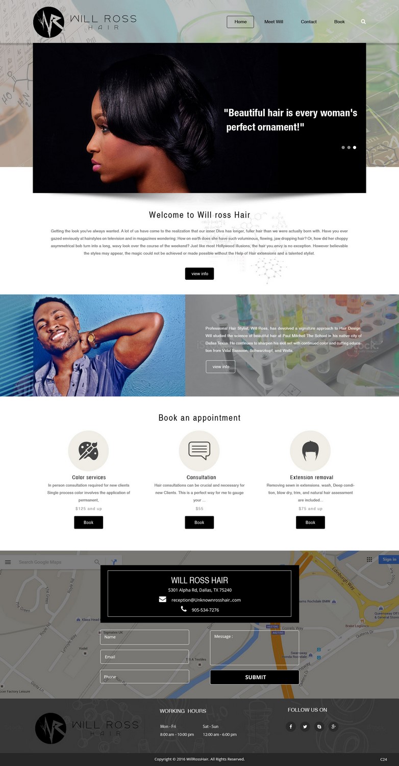 Web Design by pb for Stylist Will Ross | Design #9805667