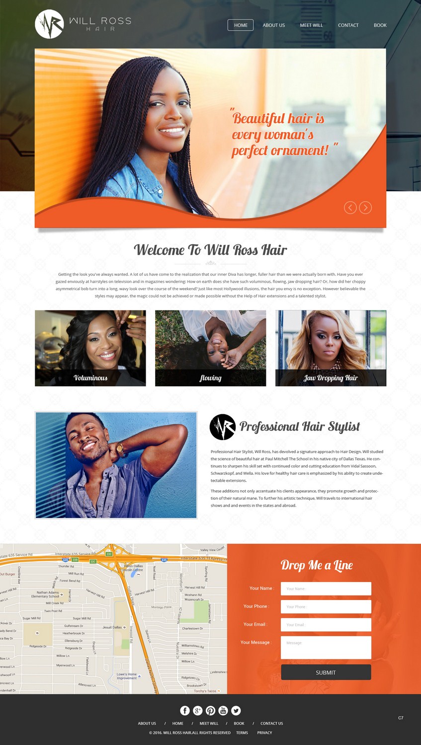Web Design by pb for Stylist Will Ross | Design #9814950