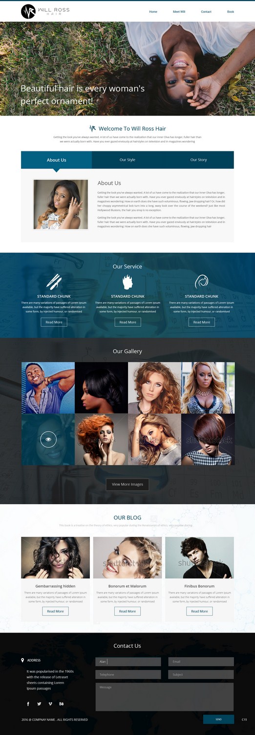 Web Design by pb for Stylist Will Ross | Design #9814951