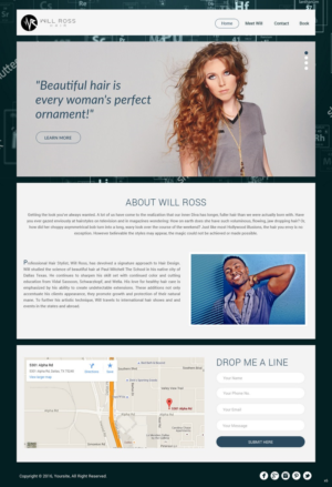 Web Design by pb for Stylist Will Ross | Design: #9814953