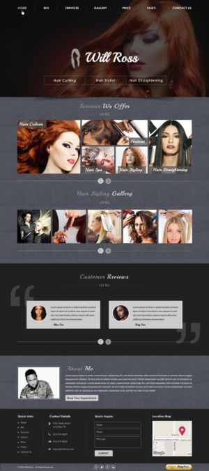 Web Design by Sbss for Stylist Will Ross | Design: #9890143