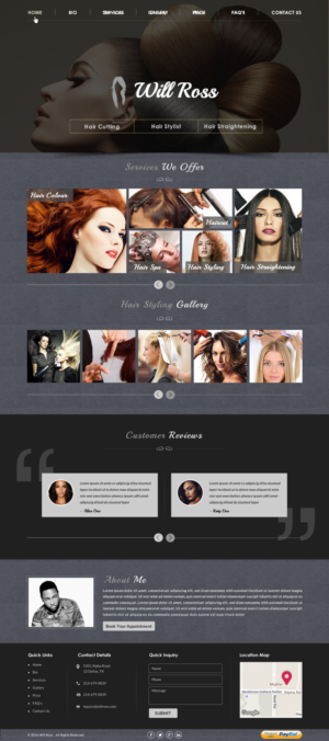 Web Design by Sbss for Stylist Will Ross | Design: #9890144