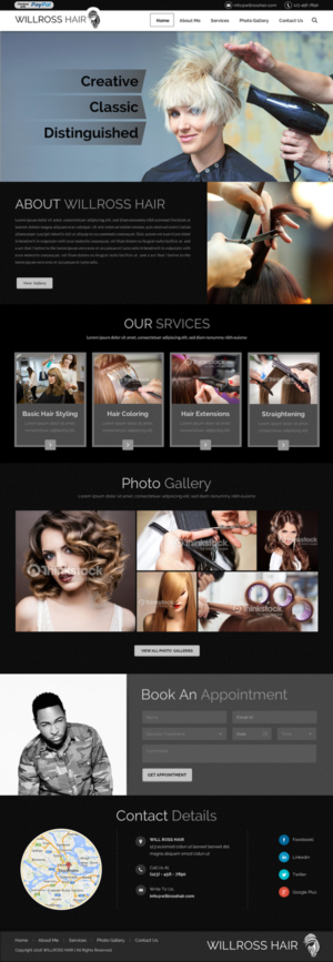 Web Design by Sbss for Stylist Will Ross | Design: #9890719