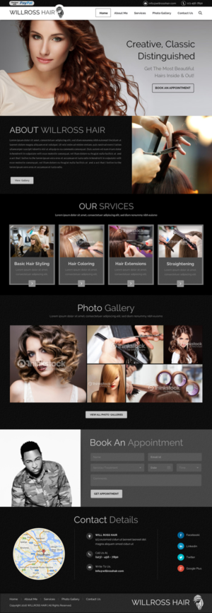 Web Design by Sbss for Stylist Will Ross | Design: #9890720