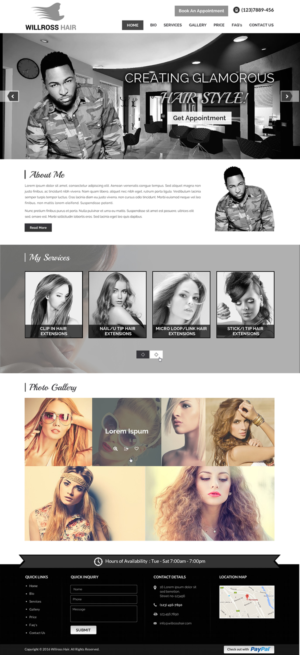 Web Design by Sbss for Stylist Will Ross | Design: #9890721