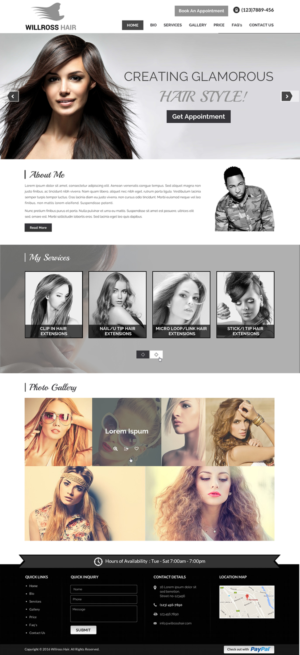 Web Design by Sbss for Stylist Will Ross | Design: #9890723