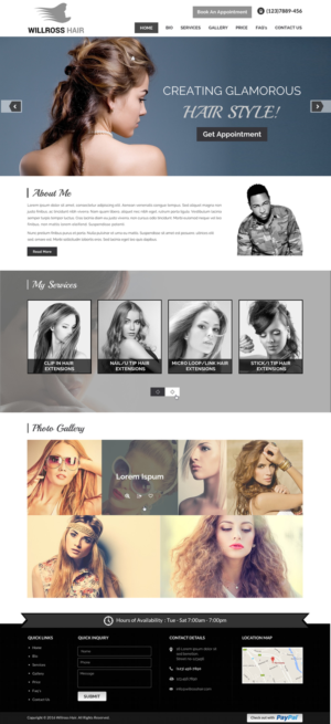 Web Design by Sbss for Stylist Will Ross | Design: #9890724
