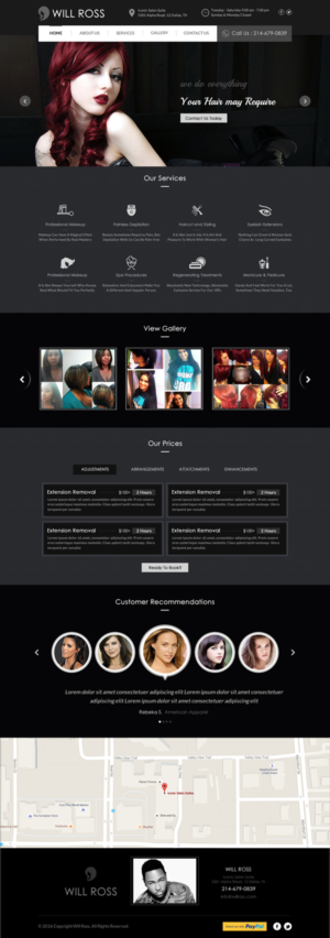 Web Design by xWizARTx for Stylist Will Ross | Design: #9903268