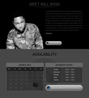 Web Design by Prism IT Systems for Stylist Will Ross | Design: #9890561