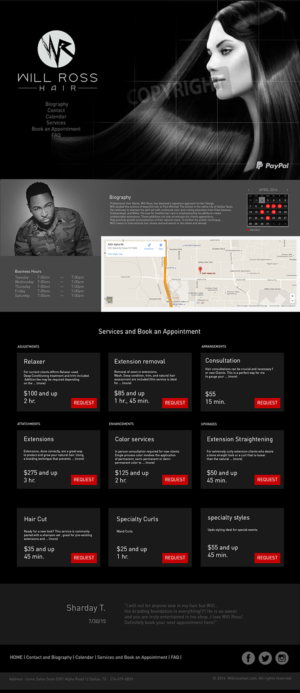 Web Design by Willman for Stylist Will Ross | Design: #10406724