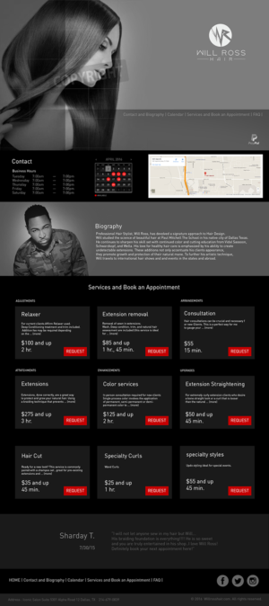 Web Design by Willman for Stylist Will Ross | Design: #10406725